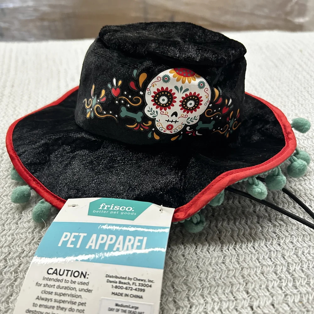Black and Red Hat with Skull Design